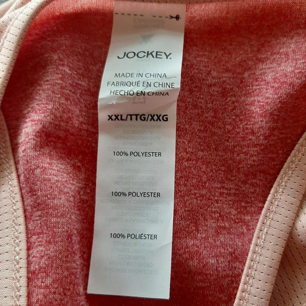 Jockey Performance Tank Reversible Pink XXL NWT - Picture 6 of 7